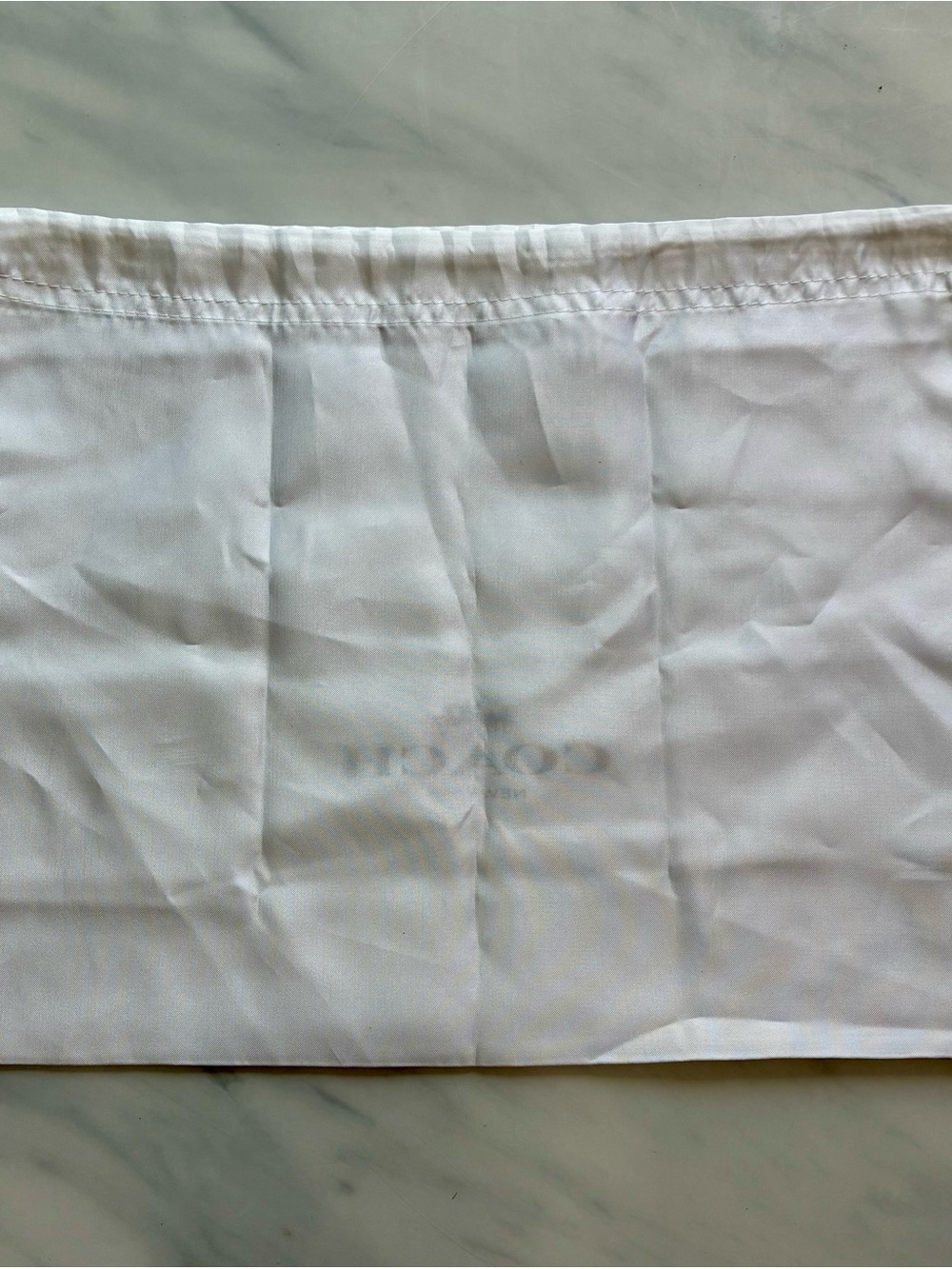 Coach White Dust Bag with Black Logo - Picture 3 of 3